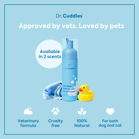 Natural Pet Dry Shampoo For Dogs & Cats Dr. Cuddles